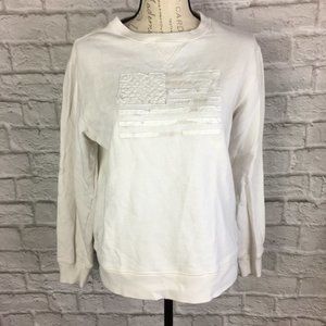 POLO by Ralph Lauren White American Flag Sweatshirt Size L